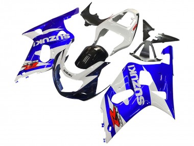 Suzuki GSXR 600 / GSXR 750 Motorrad Verkleidung 2001-2003 - Weiss Blau Glanzendes Schwarz Rot
