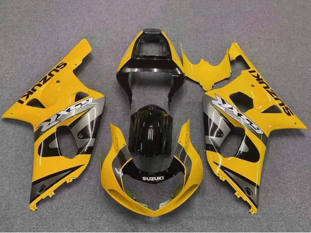 Suzuki GSXR 600 / GSXR 750 Motorrad Verkleidung 2001-2003 - Gelb Grau Glanzendes Schwarz