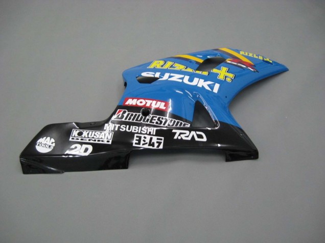 Suzuki GSXR 600 / GSXR 750 Motorrad Verkleidung 2001-2003 - Blau Gelb Schwarz Motul Rizla