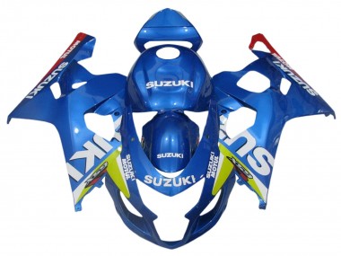 Suzuki GSXR 600 / GSXR 750 Motorrad Verkleidung 2004-2005 - Blau Grun Rot Motul