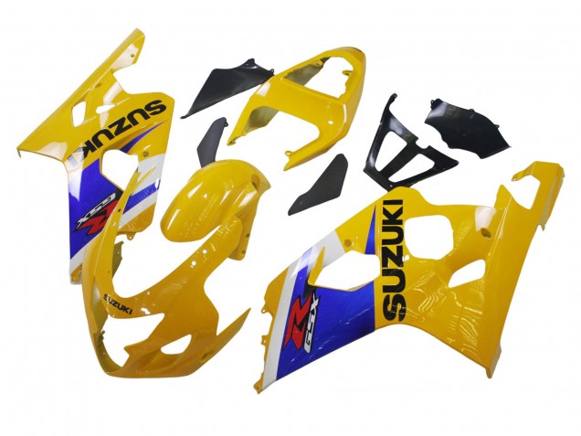 Suzuki GSXR 600 / GSXR 750 Motorrad Verkleidung 2004-2005 - Gelb Weiss Blau Schwarz