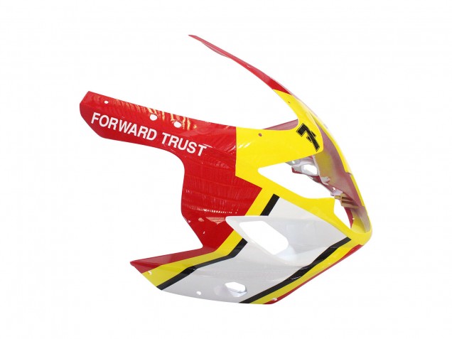 Suzuki GSXR 600 / GSXR 750 Motorrad Verkleidung 2004-2005 - Weiss Rot Gelb Michelin Texaon Heron 7