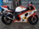 Suzuki GSXR 600 / GSXR 750 Motorrad Verkleidung 2004-2005 - Weiss Rot Gelb Michelin Texaon Heron 7