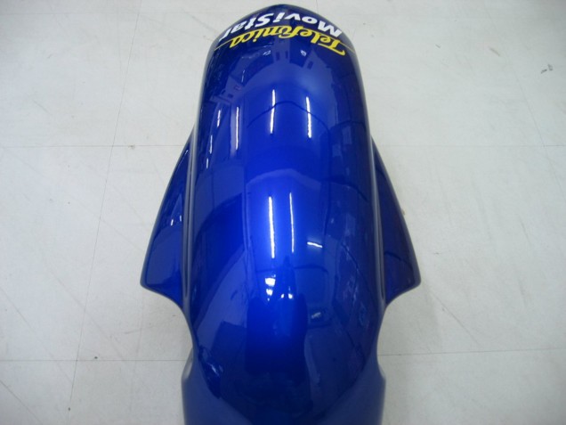 Suzuki GSXR 600 / GSXR 750 Motorrad Verkleidung 2004-2005 - Blau Weiss Gelb Grun Telefumica Motul MoviStar