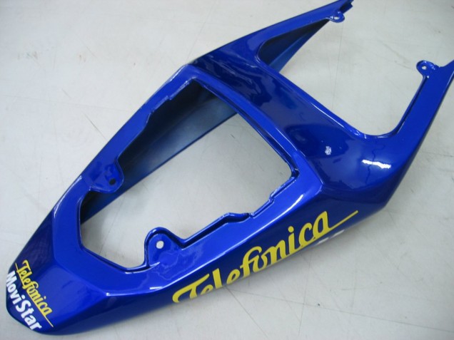 Suzuki GSXR 600 / GSXR 750 Motorrad Verkleidung 2004-2005 - Blau Weiss Gelb Grun Telefumica Motul MoviStar