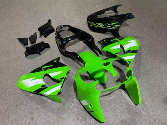 Grün Weiß Glänzendes Schwarz 2000-2001 Kawasaki ZX9R Motorrad Verkleidung