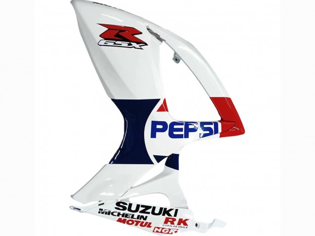 Suzuki GSXR 600 / GSXR 750 Motorrad Verkleidung 2006-2007 - Weiss Rot Gelb Motul