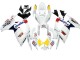 Suzuki GSXR 600 / GSXR 750 Motorrad Verkleidung 2006-2007 - Weiss Rot Gelb Motul