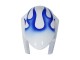 Suzuki GSXR 600 / GSXR 750 Motorrad Verkleidung 2006-2007 - Weiss Blau Flamme