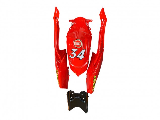 Suzuki GSXR 600 / GSXR 750 Motorrad Verkleidung 2008-2010 - Weiss Rot Motul Lucky Strike