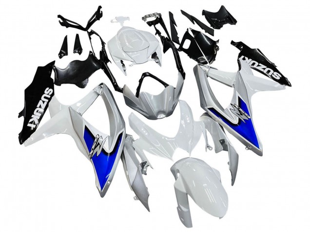 Suzuki GSXR 600 / GSXR 750 Motorrad Verkleidung 2008-2010 - Weiss Silber Blau Schwarz