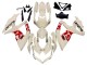 Suzuki GSXR 600 / GSXR 750 Motorrad Verkleidung 2008-2010 - Creme Weiss Rot Schwarz
