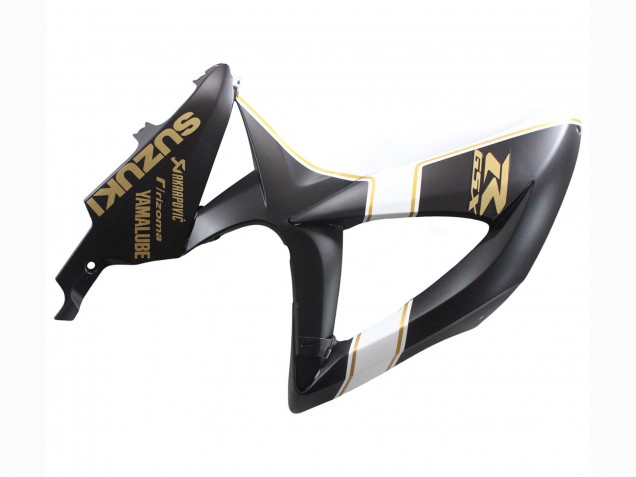 Suzuki GSXR 600 / GSXR 750 Motorrad Verkleidung 2008-2010 - Matt Schwarz Weiss Gold