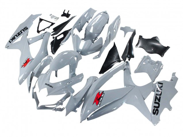 Suzuki GSXR 600 / GSXR 750 Motorrad Verkleidung 2008-2010 - Glanzendes Grau