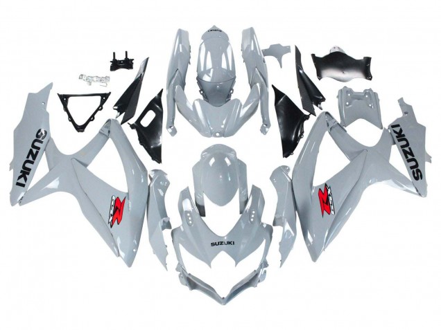 Suzuki GSXR 600 / GSXR 750 Motorrad Verkleidung 2008-2010 - Glanzendes Grau