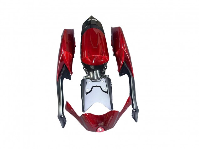 Suzuki GSXR 600 / GSXR 750 Motorrad Verkleidung 2008-2010 - Rot Glanzendes Schwarz