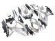 Suzuki GSXR 600 / GSXR 750 Motorrad Verkleidung 2008-2010 - Silber Matt Schwarz
