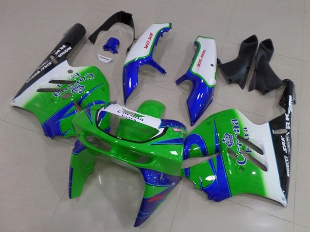 Weiß Blau Grün Schwarz Corona Extra 1994-1997 Kawasaki ZX9R Motorrad Verkleidung