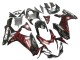 Suzuki GSXR 600 / GSXR 750 Motorrad Verkleidung 2011-2024 - Glanzendes Schwarz Rot Flamme