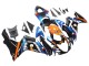 Suzuki GSXR 600 / GSXR 750 Motorrad Verkleidung 2011-2024 - Hellblau Orange Schwarz Weiss Hai 46