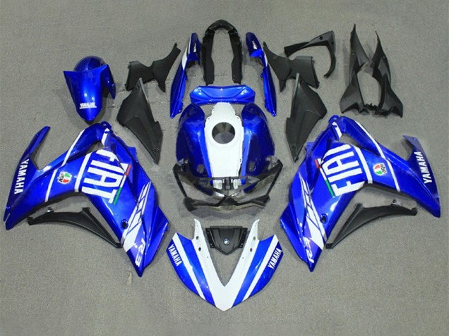 Yamaha YZF R3/R25 Motorrad Verkleidung 2015-2018 - Blau Weiss Fiat