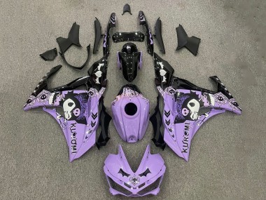 Yamaha YZF R3/R25 Motorrad Verkleidung 2015-2018 - Lila Weiss Schwarz
