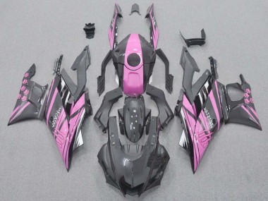 Yamaha YZF R3/R25 Motorrad Verkleidung 2015-2018 - Rosa Glanzendes Schwarz