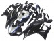 Yamaha YZF R3/R25 Motorrad Verkleidung 2022-2024 - Schwarzer Carbonfaser Stil Silberblau
