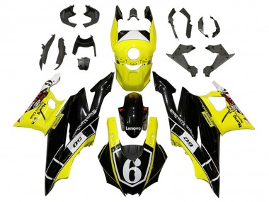 Yamaha YZF R3/R25 Motorrad Verkleidung 2022-2024 - Gelb Weiss Schwarz Lenovo 6