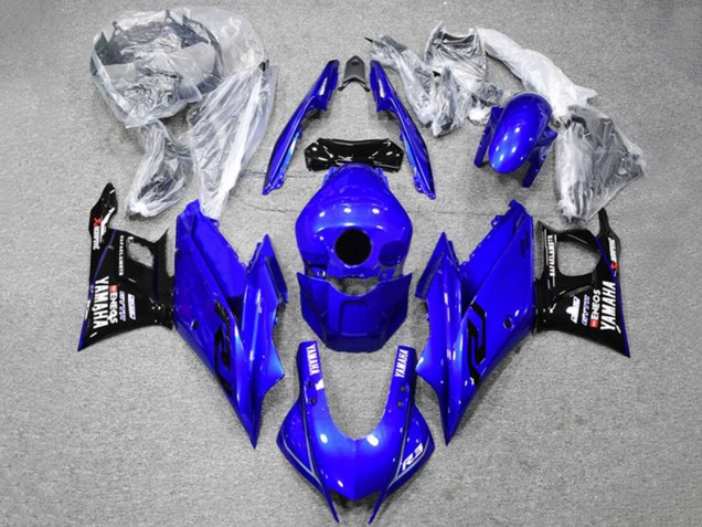 Yamaha YZF R3/R25 Motorrad Verkleidung 2022-2024 - Blau Schwarz ENEOS