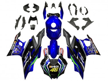 Yamaha YZF R3/R25 Motorrad Verkleidung 2022-2024 - Blau Grun Schwarz ENEOS 46