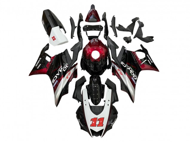 Yamaha YZF R3/R25 Motorrad Verkleidung 2022-2024 - Rot Silber Schwarz 11