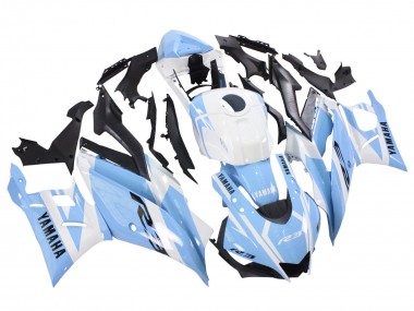 Yamaha YZF R3/R25 Motorrad Verkleidung 2022-2024 - Weiss Hellblau