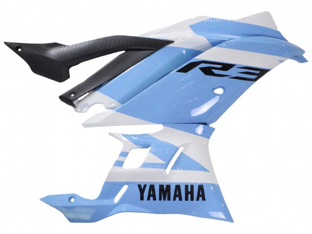 Yamaha YZF R3/R25 Motorrad Verkleidung 2022-2024 - Weiss Hellblau