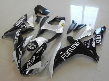 Weiß Glänzendes Schwarz Fortuna Motul 2002-2003 Yamaha YZF R1 Motorrad Verkleidung
