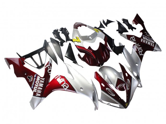 Yamaha YZF 1000 R1 Motorrad Verkleidung 2004-2006 - Silber Rot Fortuna Motul