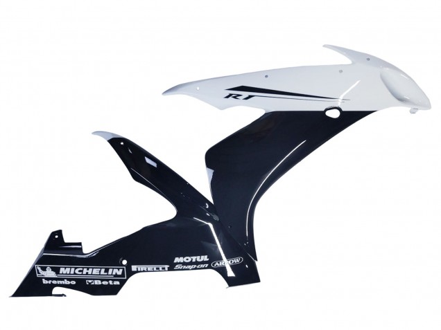 Yamaha YZF 1000 R1 Motorrad Verkleidung 2004-2006 - Glanzendes Schwarz Weiss Motul