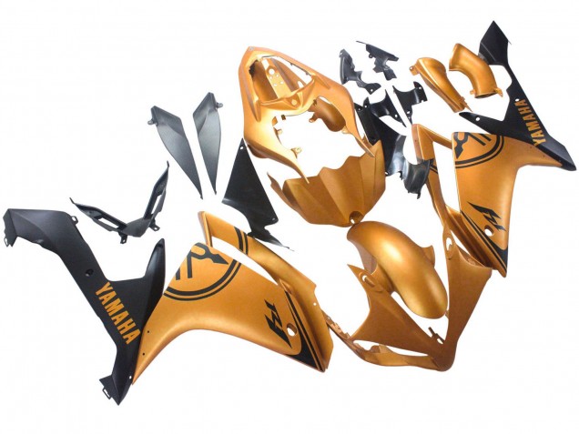 Yamaha YZF 1000 R1 Motorrad Verkleidung 2007-2008 - Gold Schwarz