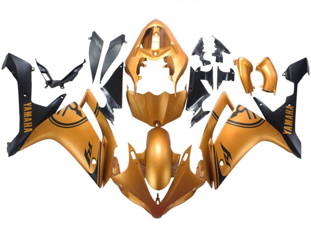 Yamaha YZF 1000 R1 Motorrad Verkleidung 2007-2008 - Gold Schwarz