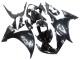 Yamaha YZF 1000 R1 Motorrad Verkleidung 2009-2011 - Glanzendes Schwarz Weiss Aufkleber