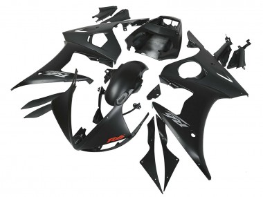 Yamaha YZF R6S Motorrad Verkleidung 2006-2009 - Matt Schwarz