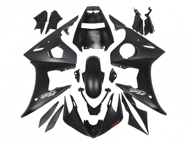 Yamaha YZF R6S Motorrad Verkleidung 2006-2009 - Matt Schwarz