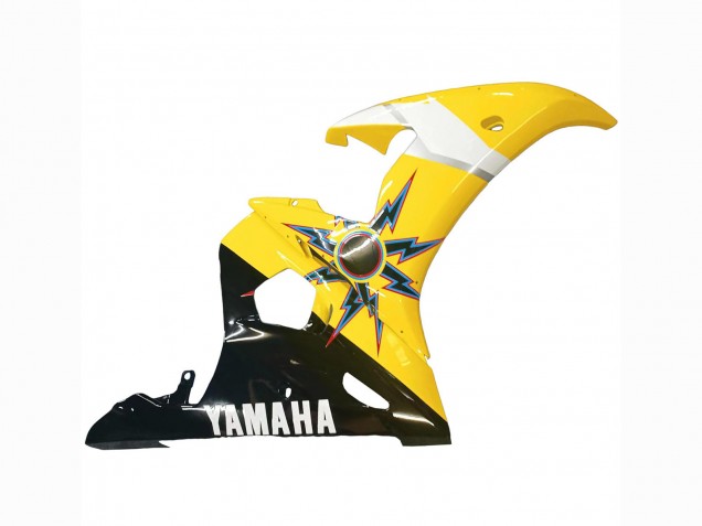 Yamaha YZF R6S Motorrad Verkleidung 2006-2009 - Gelb Rot Glanzendes Schwarz 46