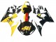 Yamaha YZF R6S Motorrad Verkleidung 2006-2009 - Gelb Rot Glanzendes Schwarz 46