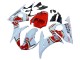 Weiß Rot Lucky Strike Motul 2003-2004 Yamaha YZF R6 Motorrad Verkleidung