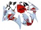 Weiß Rot Lucky Strike Motul 2003-2004 Yamaha YZF R6 Motorrad Verkleidung