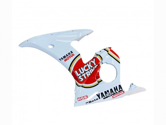 Weiß Rot Lucky Strike Motul 2003-2004 Yamaha YZF R6 Motorrad Verkleidung