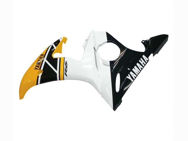 Yamaha YZF R6S Motorrad Verkleidung 2006-2009 - Gelb Weiss Glanzendes Schwarz