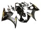 Glänzendes Schwarz Matt Schwarz Gold Aufkleber 2003-2004 Yamaha YZF R6 Motorrad Verkleidung