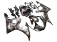 Yamaha YZF R6S Motorrad Verkleidung 2006-2009 - Grau Matt Schwarz Geometric